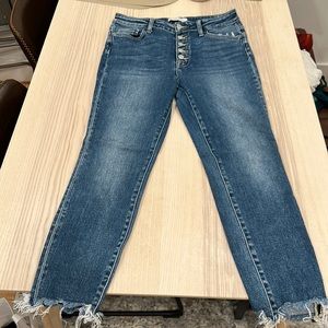 Flying Monkey Distressed Cropped Jeans